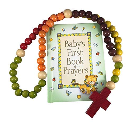 Baby Catholic Baptism Gift Set, Includes Baby's First Rosary and Baby's First Book of Prayers, Perfect Baptism, Christening, Shower Gifts