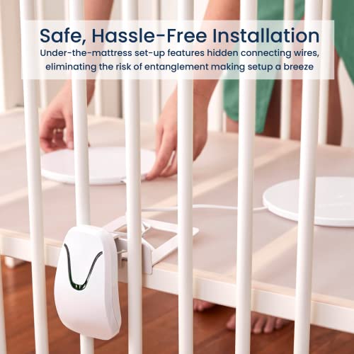 Babysense Under-Mattress Baby Monitor - Real Time Movement Tracking & Monitoring, Includes Non-Contact Monitor with 2 Sensor Pads for Full Crib Coverage, No Wearables, Non-WiFi, Model: Babysense 7