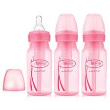 dr. brown's options baby bottles, pink, 3 count