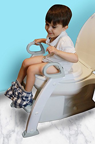 Spuddies Spuddies Potty with Ladder, White/Gray, One Size (Pack of 1)