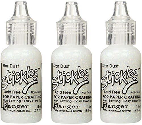 Ranger 1/2-Ounce Stickles Glitter Glue, Stardust (3 Pack)