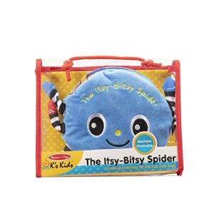 Melissa & Doug K's Kids Itsy-Bitsy Spider 8-Page Soft Activity Book for Babies and Toddlers - Cloth Baby Book And Sensory Toy With Textures To Grasp And Pages To Play Peekaboo, Ages 1 Month+