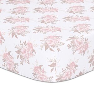 the peanutshell grace fitted crib sheet for baby girls