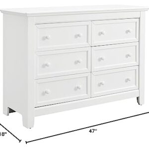 Baby Relax Tia 6-Drawer Dresser, White