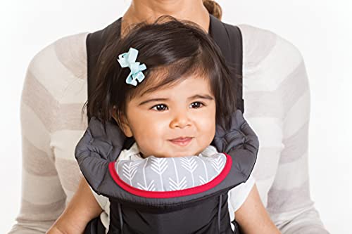 Infantino Swift Classic Carrier with Pocket - 2 Ways to Carry Black Carrier with Wonder Bib & Essentials Storage Front Pocket, Adjustable Back Strap, 1-Piece