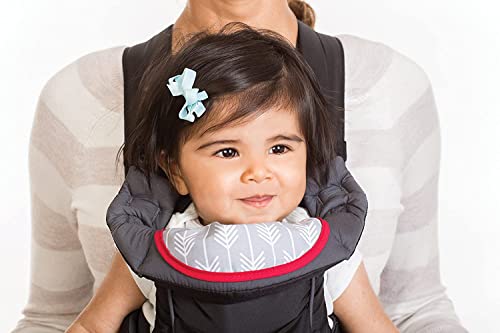 Infantino Swift Classic Carrier with Pocket - 2 Ways to Carry Black Carrier with Wonder Bib & Essentials Storage Front Pocket, Adjustable Back Strap, 1-Piece