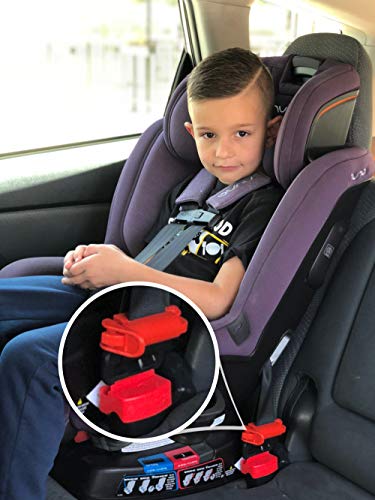 Safety Buckle Pro Seatbelt Lock and Seat Belt Locking Clip - Keep Children in car seat locked and tight – Stop Kids with special needs from unbuckle - Strong ABS Plastic Buckle Guard – Universal Fit