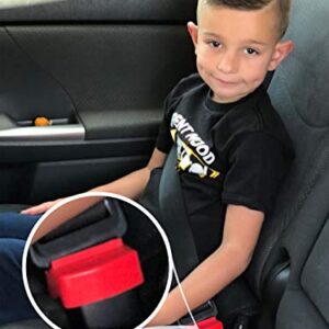 Safety Buckle Pro Seatbelt Lock and Seat Belt Locking Clip - Keep Children in car seat locked and tight – Stop Kids with special needs from unbuckle - Strong ABS Plastic Buckle Guard – Universal Fit