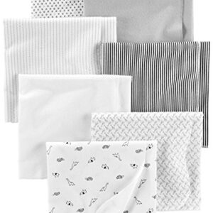 Simple Joys by Carter's Baby 7-pack Flannel Receiving Blankets, grey/white/black, One Size