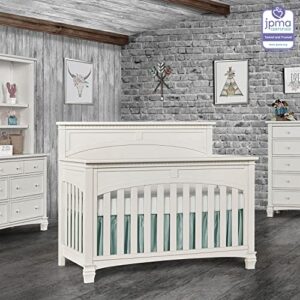 Dream On Me Evolur Santa Fe 5-in-1 Convertible Crib in Antique Mist, Greenguard Gold Certified, Features 3 Mattress Heights, Wooden Nursery and Bedroom Furniture, Baby Crib