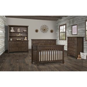 Dream On Me Evolur Santa Fe 5 in 1 Convertible Crib,greenguard Gold in Antique Brown