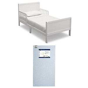 delta children fancy toddler bed, bianca with serta perfect start crib and toddler mattress