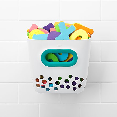 OXO Tot Bath Toy Bin, Teal, 1 Count (Pack of 1)