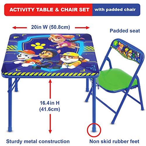 Paw Patrol Junior Table & Chair Set, Folding Table , Padded Chairs