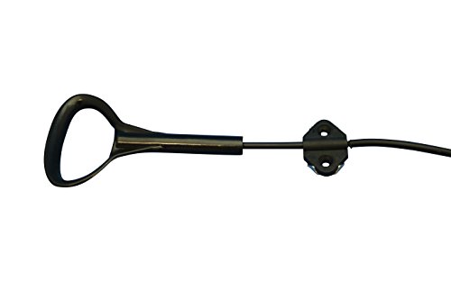 Recliner-Handles D Ring D-Pull Style and Cable 5 Inch Exposed Wire S Tip, 5 5/8 Inch Extended Neck, 35 5/8 Inch Total Length