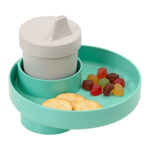 my travel tray - made in usa - a cup holder travel tray for car seats, enjoyed by toddlers, kids and adults! (teal)