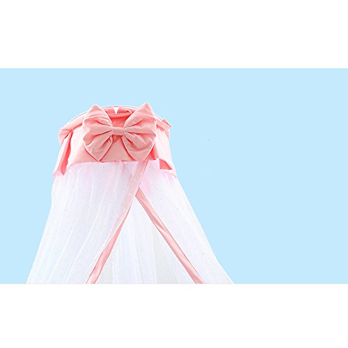 CdyBox Breathable Crib Netting Bed Curtains Canopy for Kids Mosquito Net Bedroom Decor (Pink, Mosquito net)