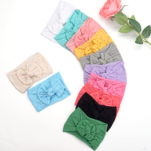 CELLOT Super Stretchy Soft Knot Headbands with Hair Bows Head Wrap Hair Accessories For Newborn Baby Girls Infant Toddlers Kids