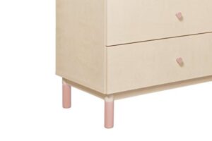 babyletto gelato crib and dresser feet pack in petal pink