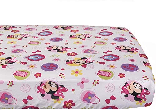 Disney Minnie Mouse Toddler Bed, Microfiber Bedsheet Set for Toddler, 3 Pcs Bedding Set - 52" x 28"