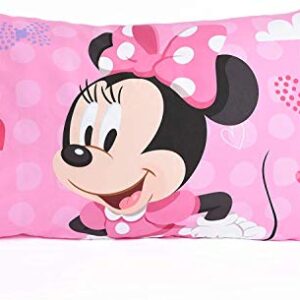 Disney Minnie Mouse Toddler Bed, Microfiber Bedsheet Set for Toddler, 3 Pcs Bedding Set - 52" x 28"