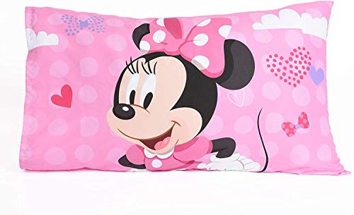 Disney Minnie Mouse Toddler Bed, Microfiber Bedsheet Set for Toddler, 3 Pcs Bedding Set - 52" x 28"