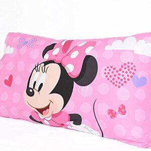 Disney Minnie Mouse Toddler Bed, Microfiber Bedsheet Set for Toddler, 3 Pcs Bedding Set - 52" x 28"