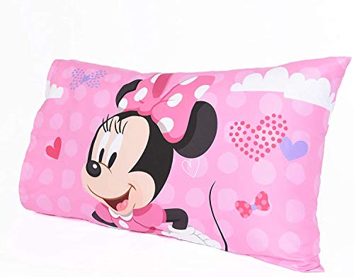 Disney Minnie Mouse Toddler Bed, Microfiber Bedsheet Set for Toddler, 3 Pcs Bedding Set - 52" x 28"