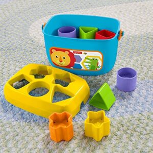 Fisher-Price Infant Gift Set with Baby’s First Blocks (10 Shapes) and Rock-a-Stack Ring Stacking Toy for Ages 6+ Months (Amazon Exclusive)