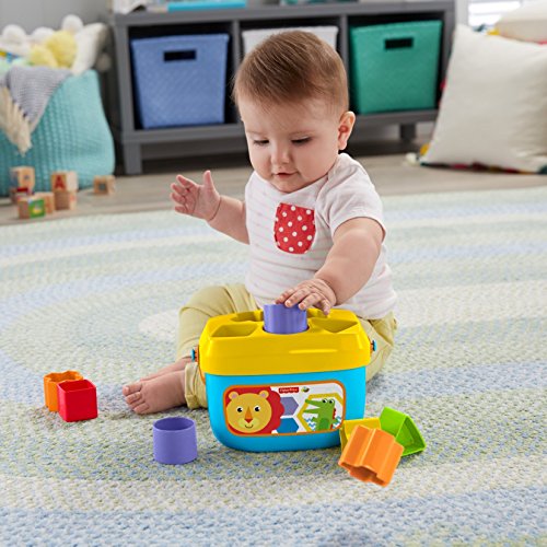 Fisher-Price Infant Gift Set with Baby’s First Blocks (10 Shapes) and Rock-a-Stack Ring Stacking Toy for Ages 6+ Months (Amazon Exclusive)