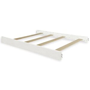 Evolur Convertible Crib Wooden Full Size Bed Rail, Brush White