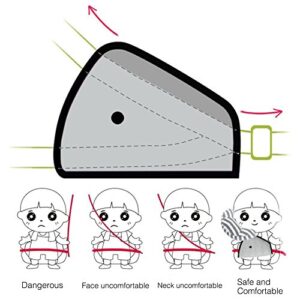 DODYMPS Car Seat Travel Pillow Neck Support Cushion Pad and Seatbelt Adjuster for Kids, Safety Belt Sleeping Pillow and Adjuster for Cars, Safety Strap Covers (2 PCS)