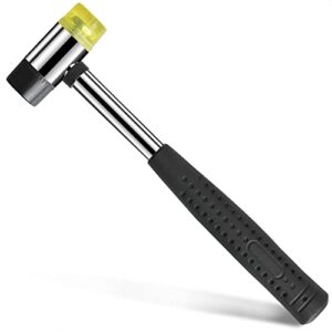 small rubber mallet hammer tool - 25mm non marring hammer tapping block for vinyl plank flooring mallet rubber hammer small hammer for crafts - jewelry, wood rubber and nylon double faced soft mallet