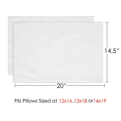 TILLYOU Cotton Toddler Pillowcases - 2 Pack Super Soft Kids Travel Pillow Cases Envelope Closure for Boys Girls, 14x20 Inches, White