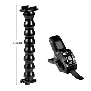 Suptig Jaws Flex Clamp Mount Gooseneck Mount for GoPro Hero 11 Hero 10 Hero 9 Hero 8 Hero 7 Hero 6 Hero 5 Hero 4 Session Hero 3+ Hero 3 Arlo Arlo pro Action Cameras