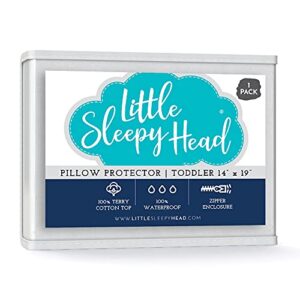 little sleepy head toddler / travel pillow protector for pillows 13x18 and 14x19 (1-pack)