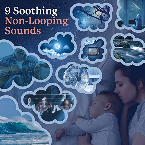 Plug in White Noise Sound Machine with Adjustable Kids Night Light for Sleeping, 9 Non-Looping Sounds, Timer, Volume Control & Headphone Jack | Portable Noise Maker for Adults & Baby, Home, Office