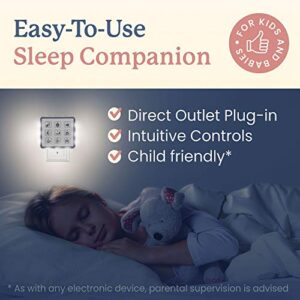 Plug in White Noise Sound Machine with Adjustable Kids Night Light for Sleeping, 9 Non-Looping Sounds, Timer, Volume Control & Headphone Jack | Portable Noise Maker for Adults & Baby, Home, Office