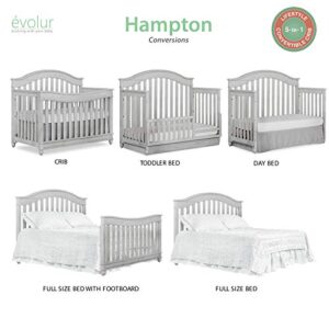 Evolur Hampton/ Parkland 5 in 1 LifeStyle Convertible Crib