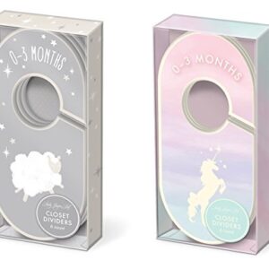 Punch Studio Lady Jayne Baby Nursery Decor Closet Dividers 0-24 Months (Magical Unicorn)