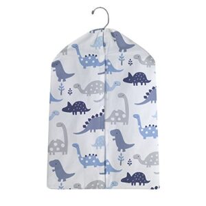 bedtime originals roar dinosaur diaper stacker, blue/gray/white