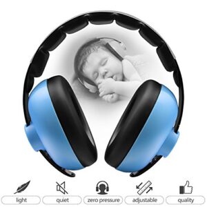 BBTKCARE Baby Ear Protection Noise Cancelling HeadPhones for Babies for 3 Months to 2 Years (Blue)