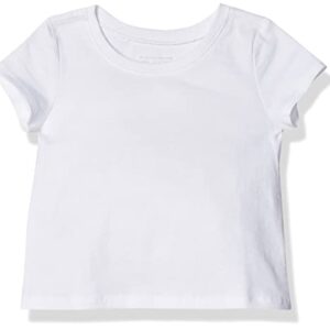 The Children's Place girls Basic Long Sleeve Layering Tee Shirt, White, 3T US