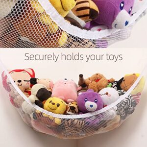 Gulisanto Stuffed Animal Net Hammock, 2 Pack, 67'' Kids Room Organizers Storage ideas for Plush Toys, Corner Wall Hanging Mesh Net for Babies Nursery