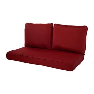 quality outdoor living 29-rd46lv 29-rd02lv loveseat cushion, 46x26, red