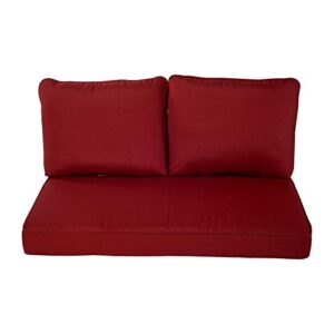 Quality Outdoor Living 29-RD46LV 29-RD02LV Loveseat Cushion, 46x26, Red