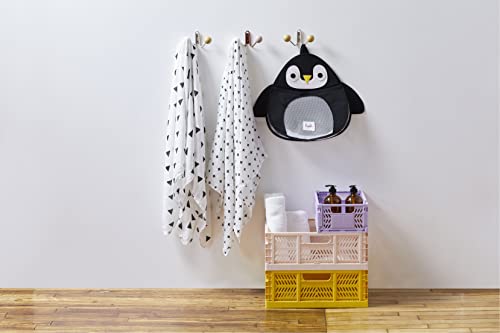 3 Sprouts Bath Storage Caddy - Organizer for Shower, Baby and Toys, Penguin