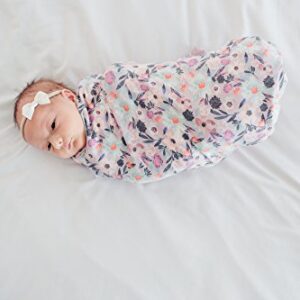 Copper Pearl Large Premium Knit Baby Swaddle Receiving Blanket Floral Morgan