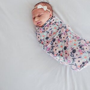 Copper Pearl Large Premium Knit Baby Swaddle Receiving Blanket Floral Morgan