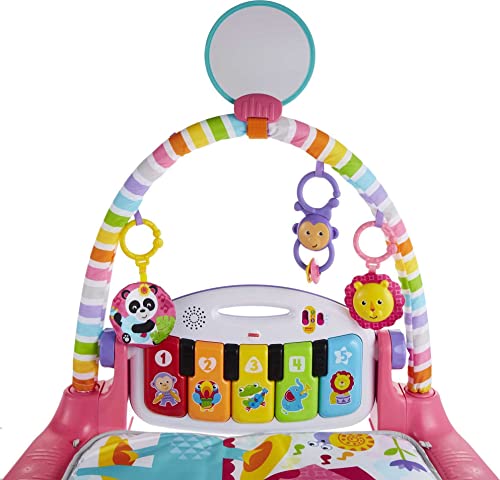 Fisher Price Baby Gift Set Deluxe Kick & Play Piano Gym & Maracas, Playmat & Musical Toy with Smart Stages Learning Content plus 2 Rattles (Amazon Exclusive)